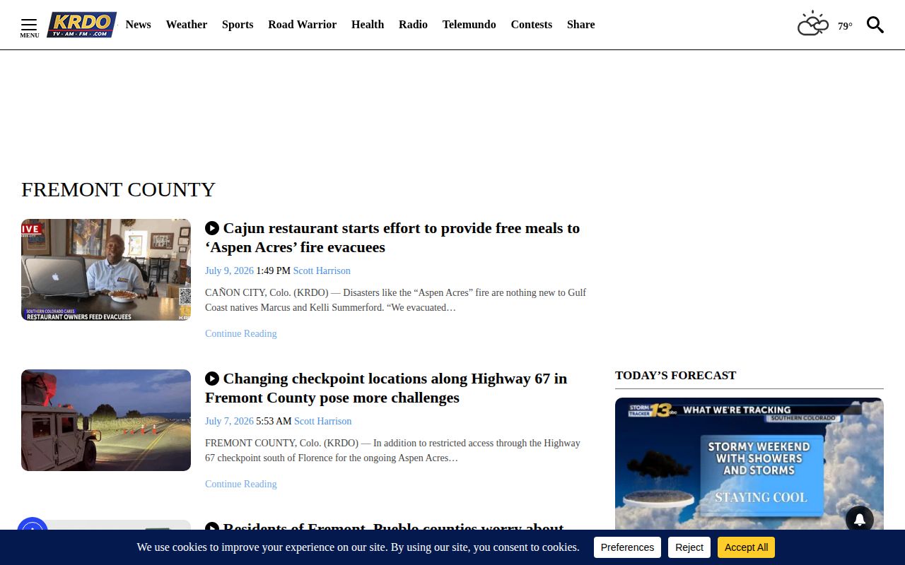 KRDO Fremont County arrest and public safety news archive